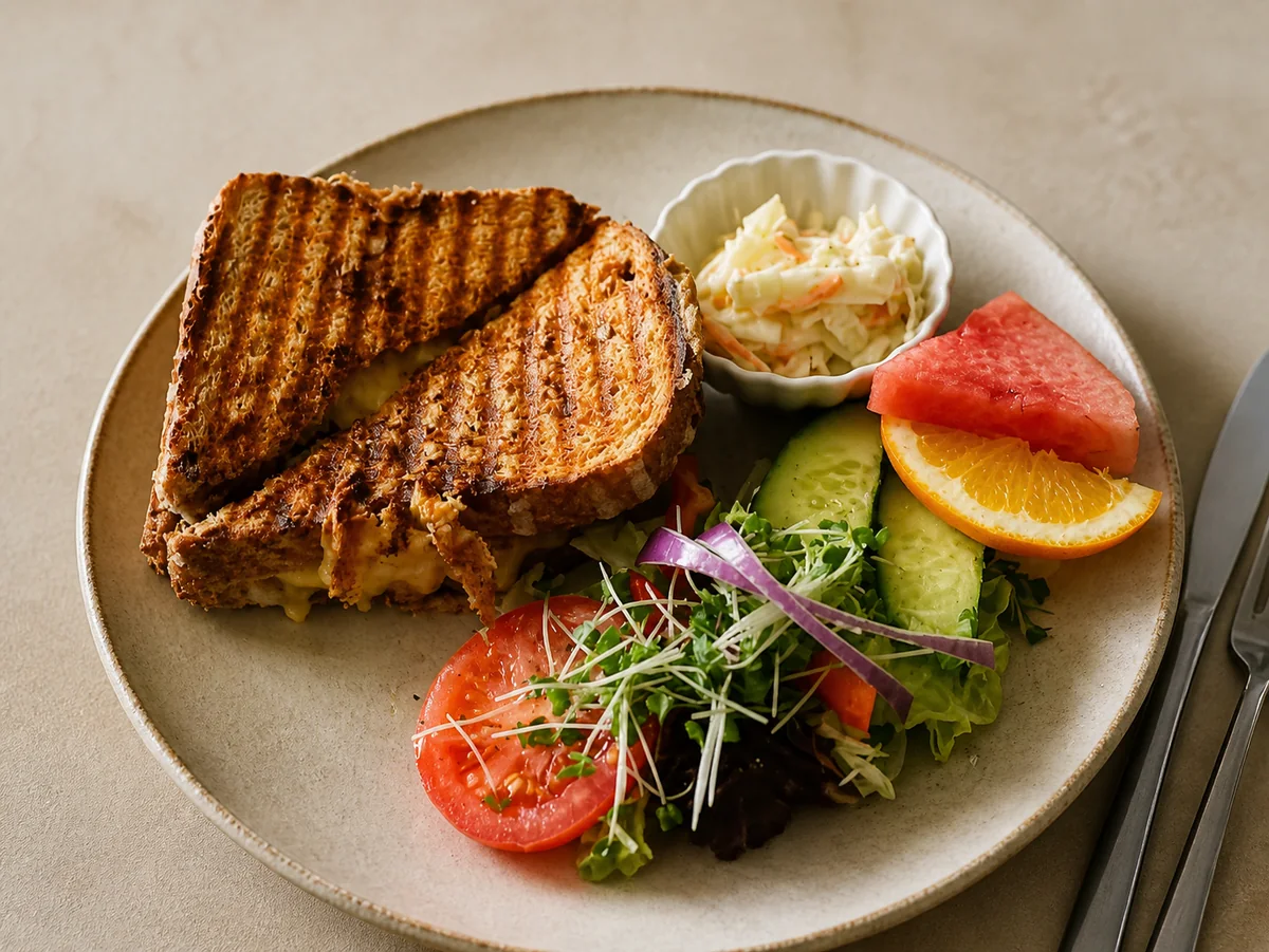 Artisan Tea Room Toasties and salad