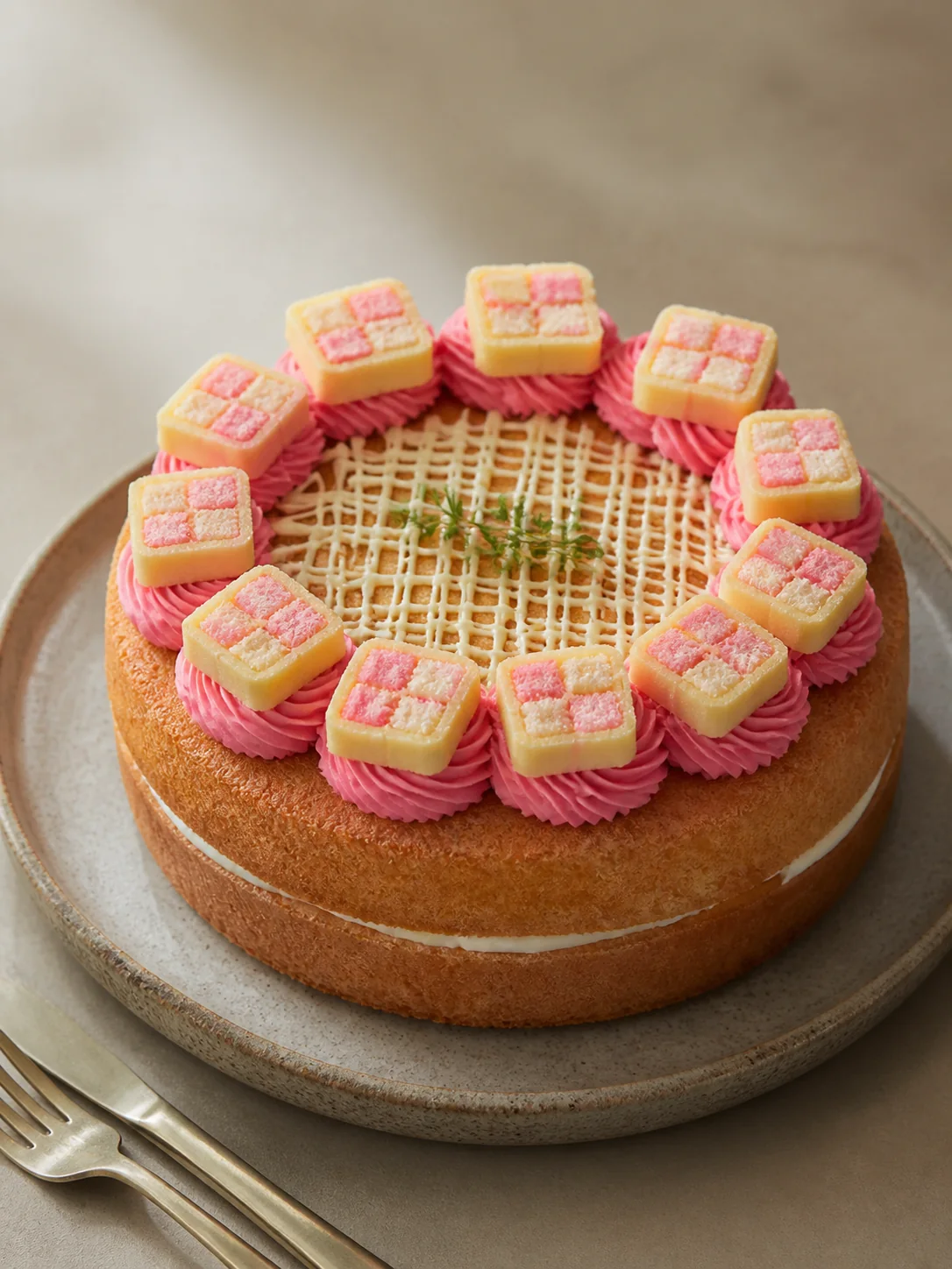 Artisan Tea Room Battenburg cake